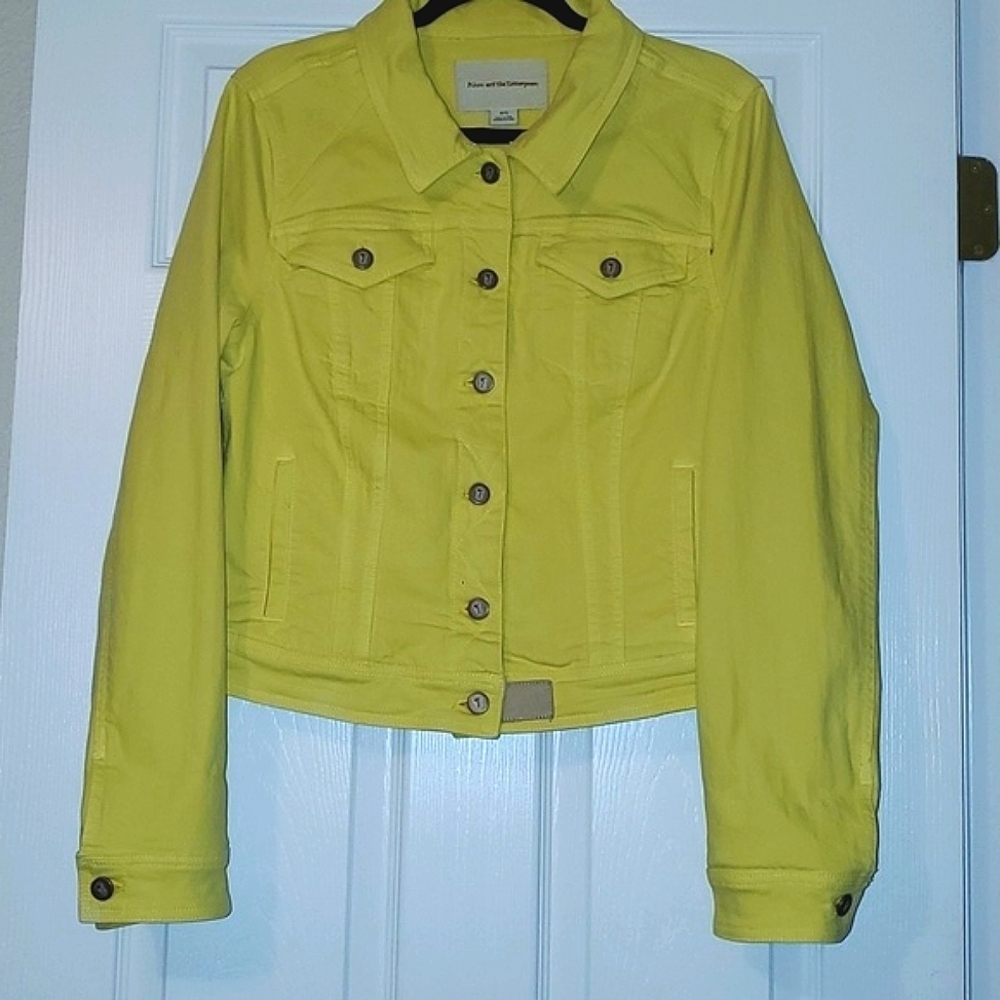 PILCRO and the Letterpress Anthropologie Cotton Denim Jacket Size Large